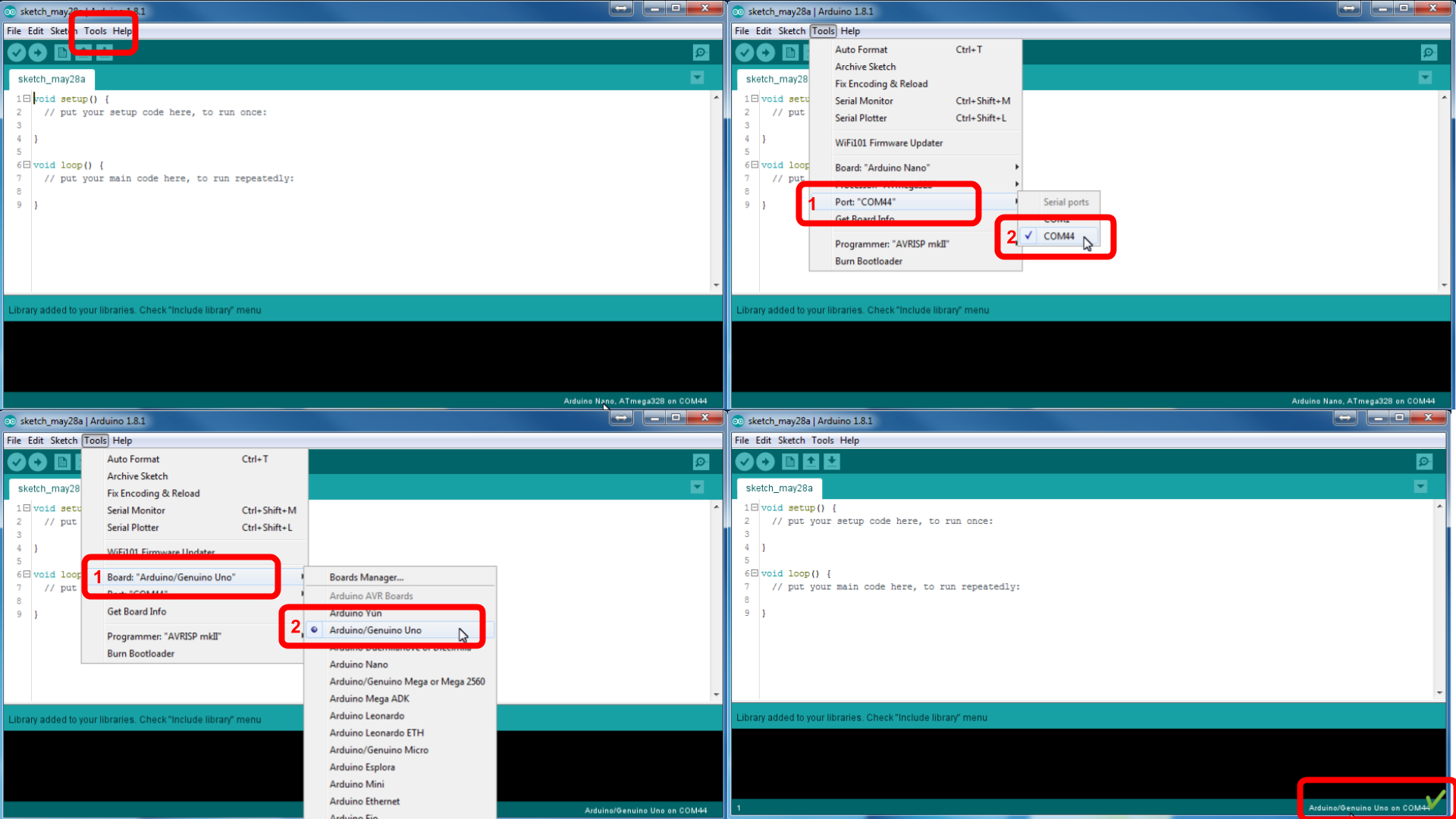 Arduino basic setup.